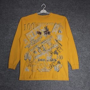 Vintage Casino Long Sleeve T Shirt Money Graphic Dice Card Game Mens 2XL